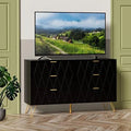 Black 9 Drawer Wood Dresser V45181
