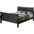 Black Wood Full Sleigh Bed V79574