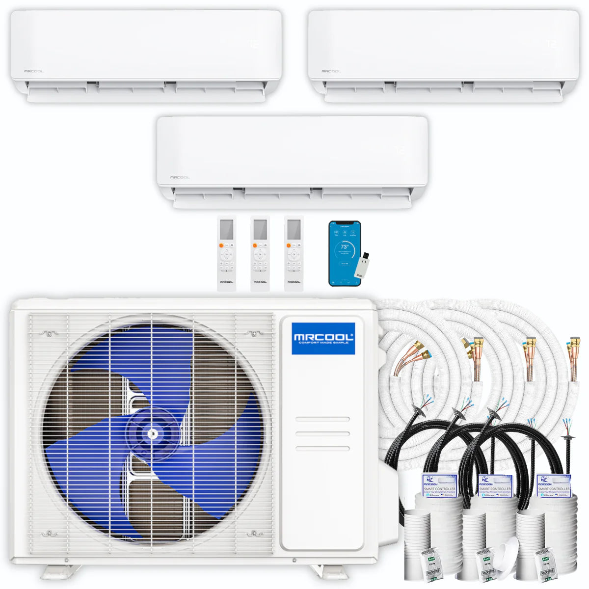 27,000 BTU 3 Zone Ductless Mini Split Air Conditioner and Heat Pump P716911