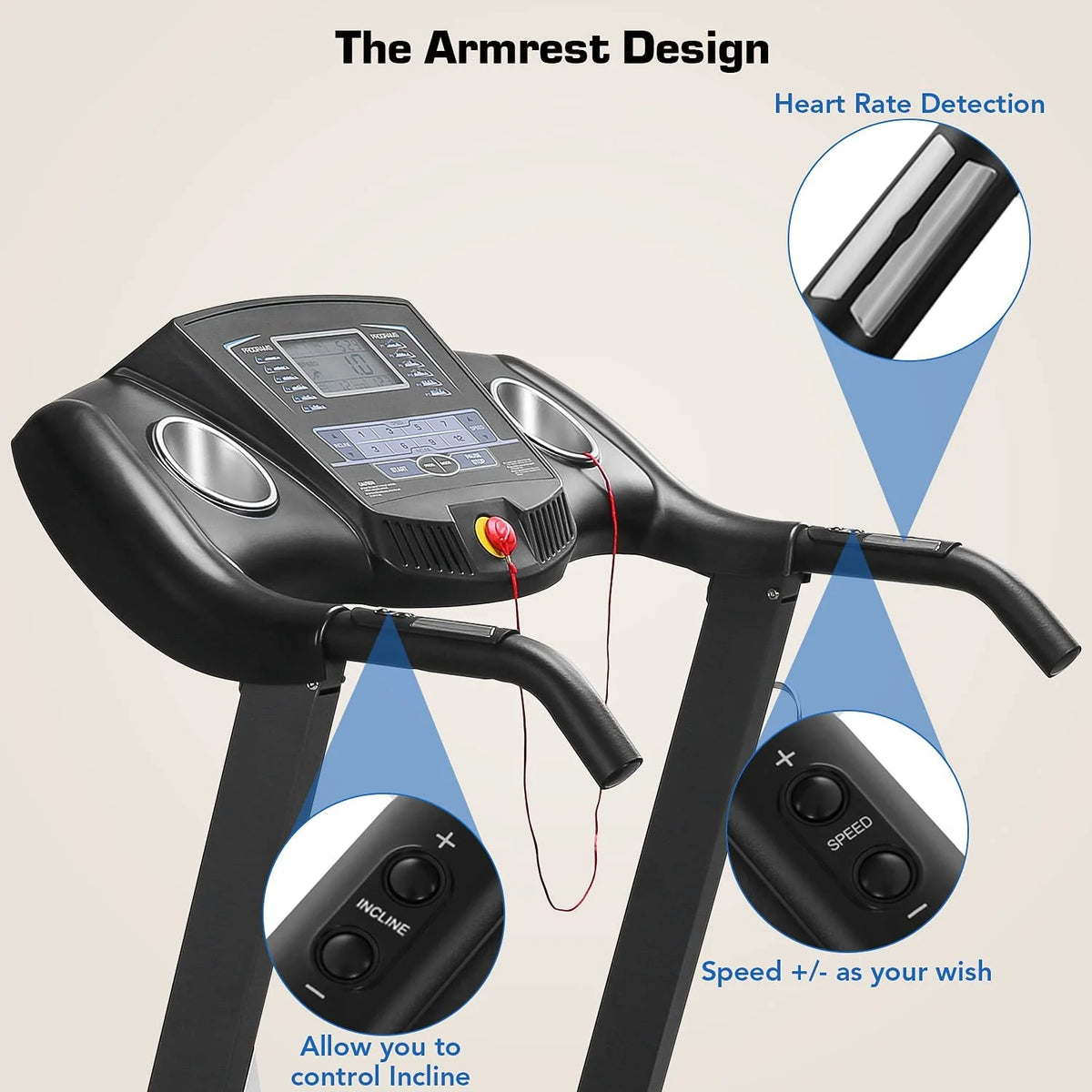 Folding Treadmill with 12% Auto Incline, 2.5 HP Motor W299381