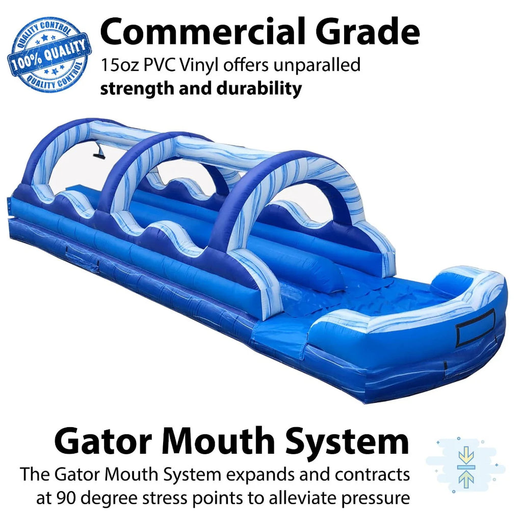 Blue Marble Double Lane Inflatable Slip n Slide with Blower J2326