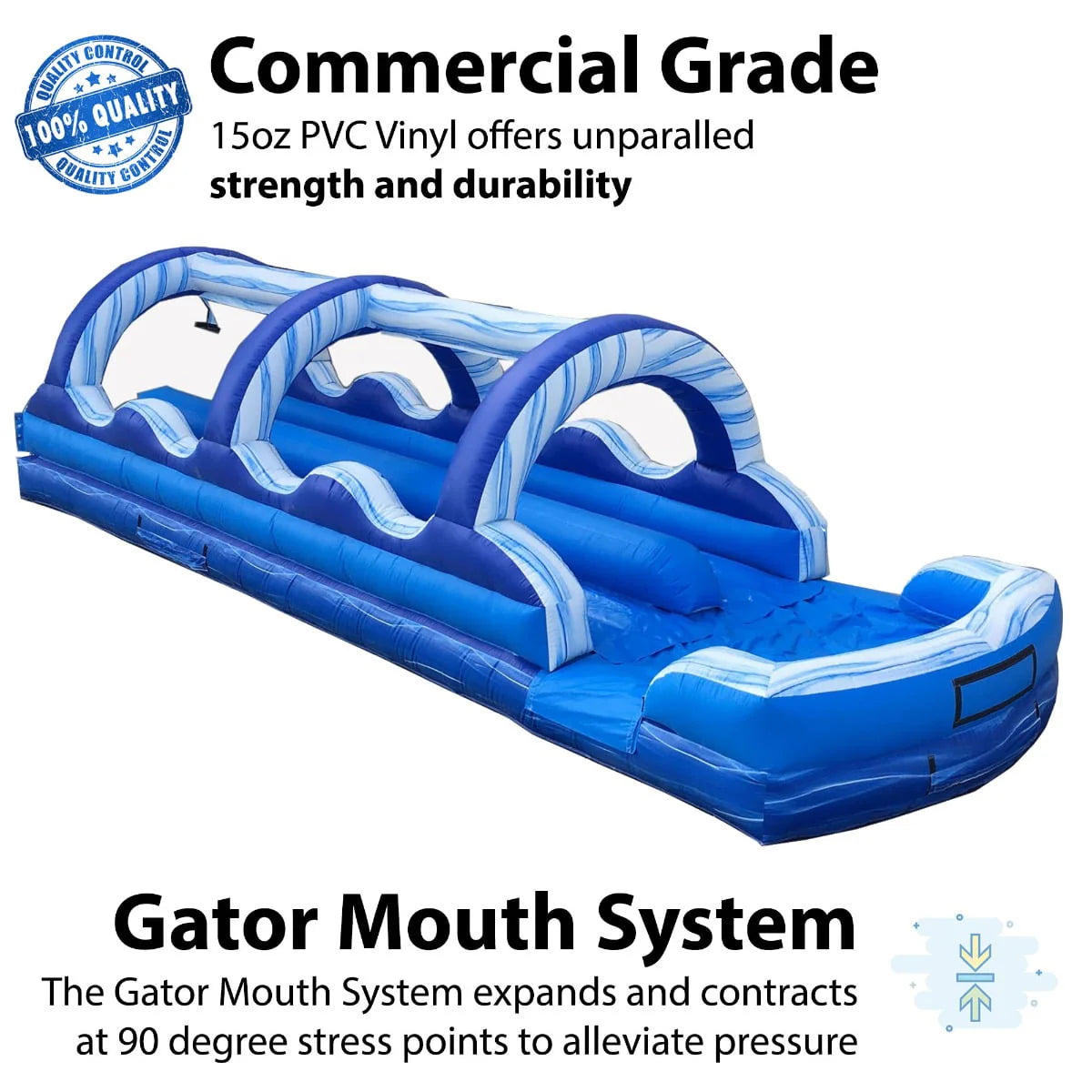 Blue Marble Double Lane Inflatable Slip n Slide with Blower J2326