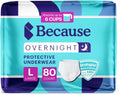Adult Disposable Incontinence Underwear White Large 80 Count A30803