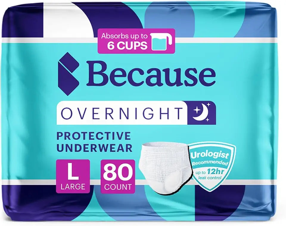 Adult Disposable Incontinence Underwear White Large 80 Count A30803