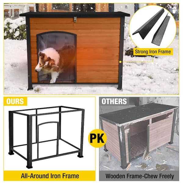 Insulated Outdoor Dog House with Liner F73318