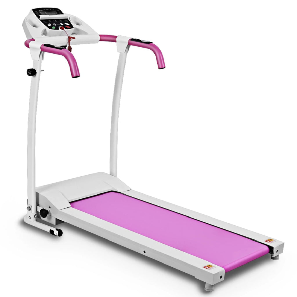 Folding Electric Treadmill 800W Pink W367846