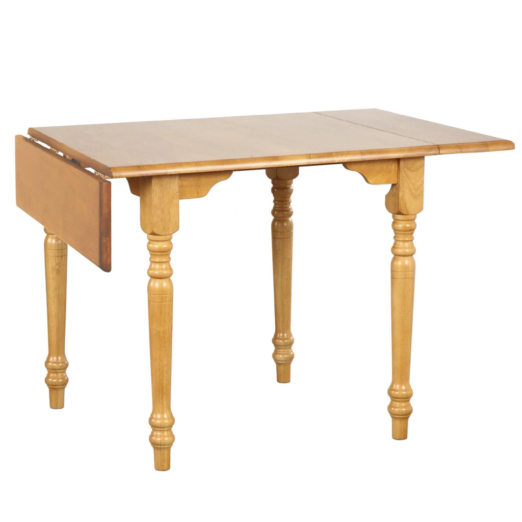 48" Extendable Drop Leaf Light Oak Wood Dining Table F184
