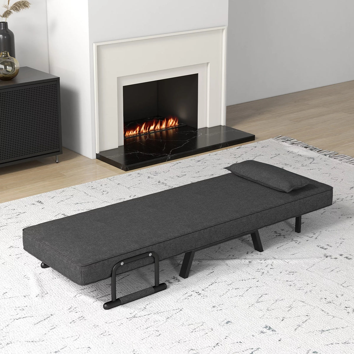 Gray Convertible Sleeper Bed Armchair K191