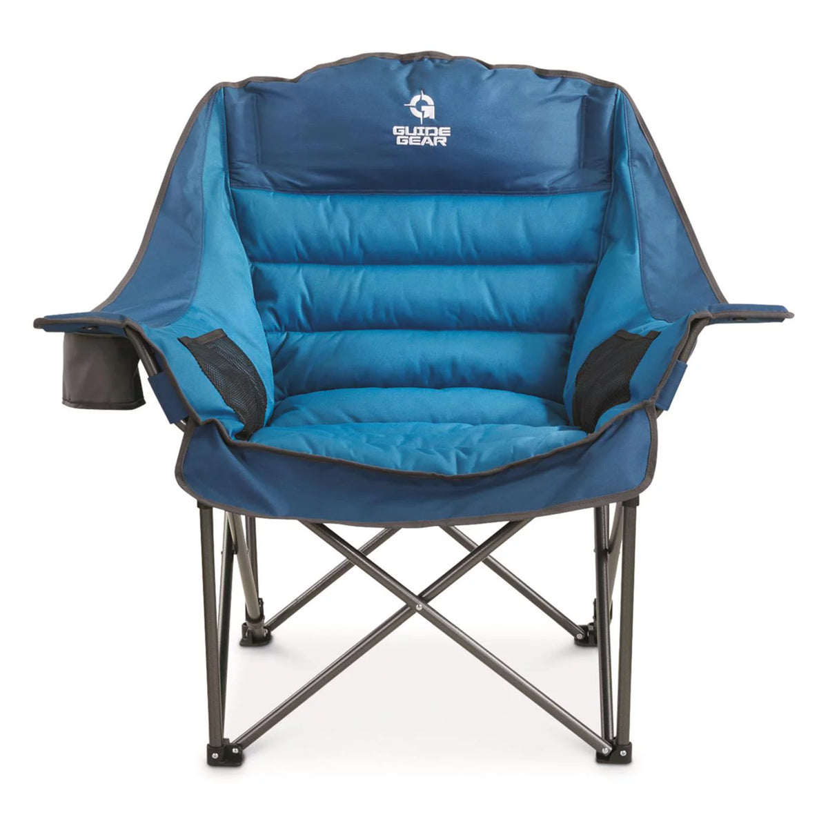 Oversized XL Padded Folding Camping Chair with Cup Holder Z396