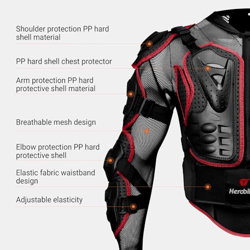 Motorcycle Full Body Armor Jacket J643096