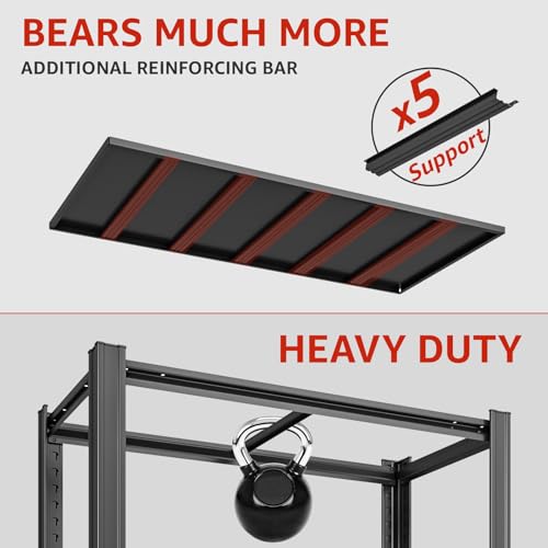 5 Tier Adjustable Heavy Duty Metal Shelving Unit, Black M57252