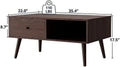 Brown Wood Coffee Table with Drawer K78395