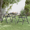 Folding Patio Chairs 2 pcs Metal Mesh Anthracite P113
