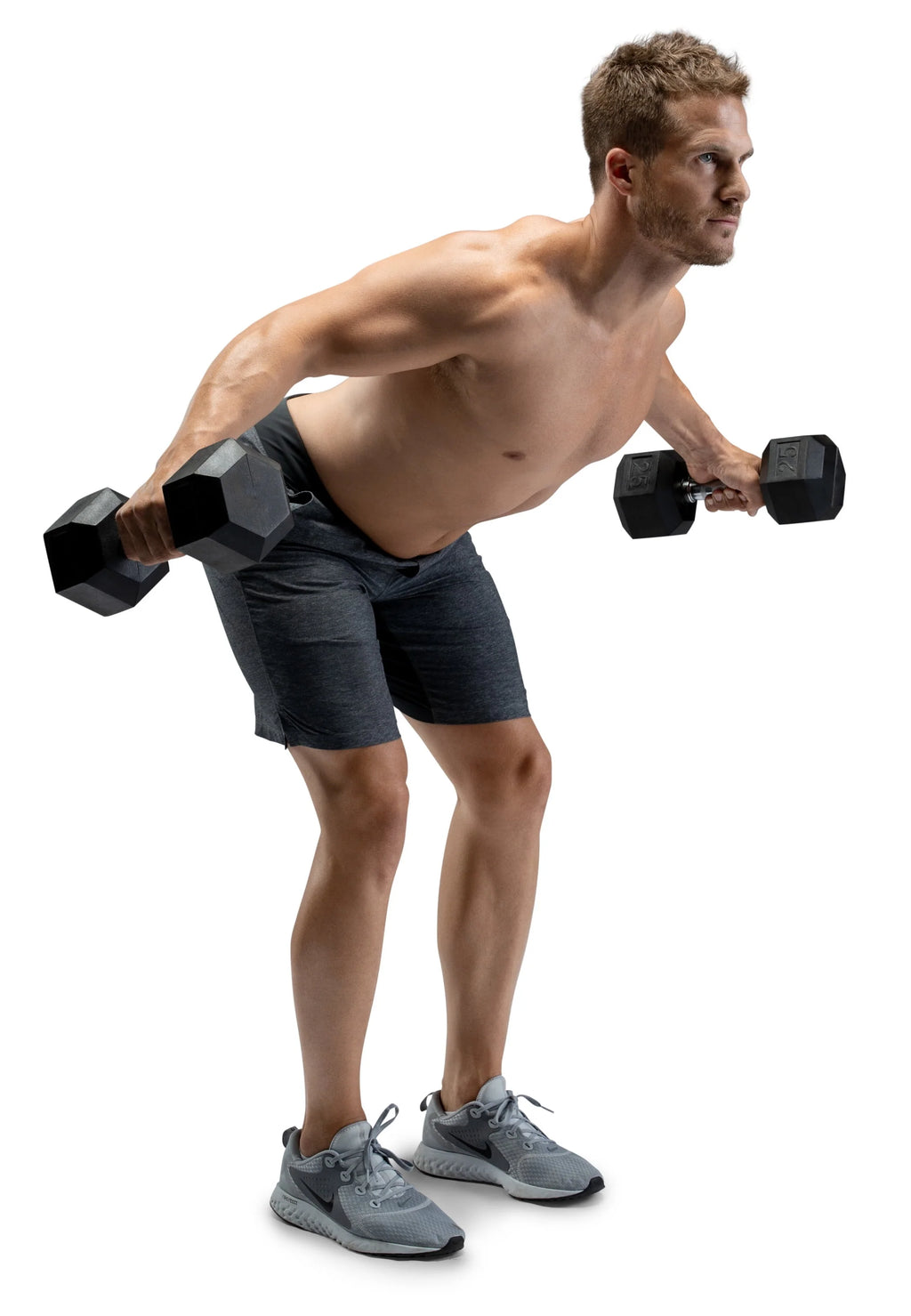 25lb Rubber Hex Dumbbell M949