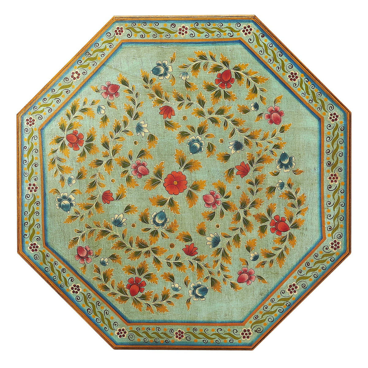 Hand Painted Coffee Table in Espresso K7365