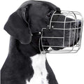 Metal Dog Muzzle Wire Basket with Leather Straps H3034