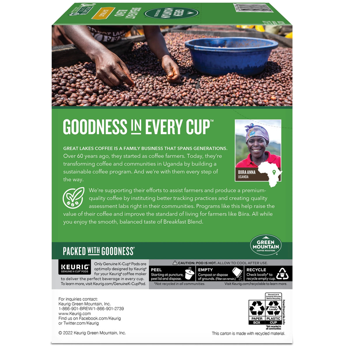 Light Roast K-Cup Coffee Pods, 24 Count R24083