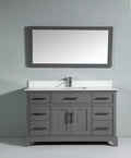 60 in. Gray Sink Vanity & Mirror Y329673
