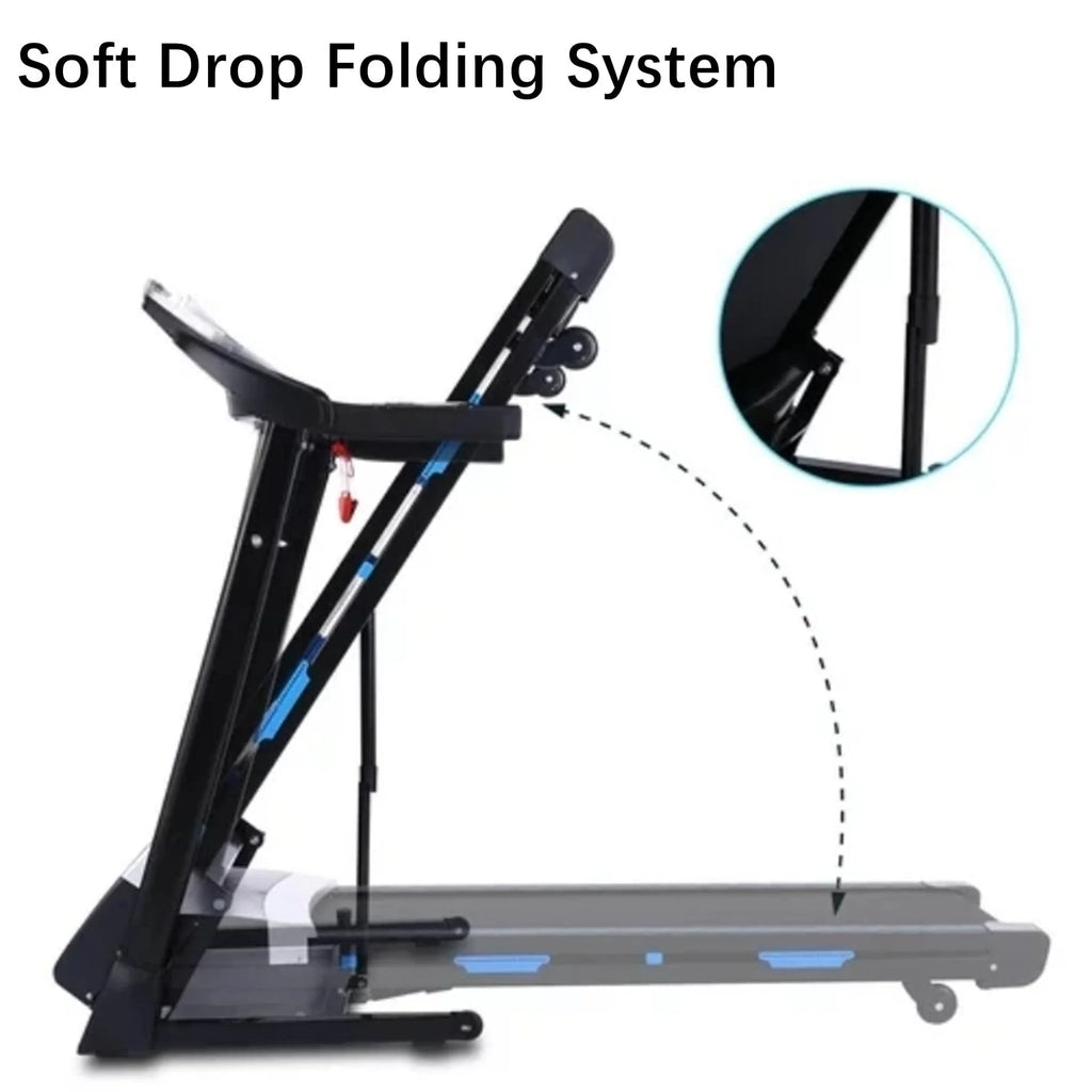 Auto Incline Treadmill with Bluetooth Speaker and LCD Display F587
