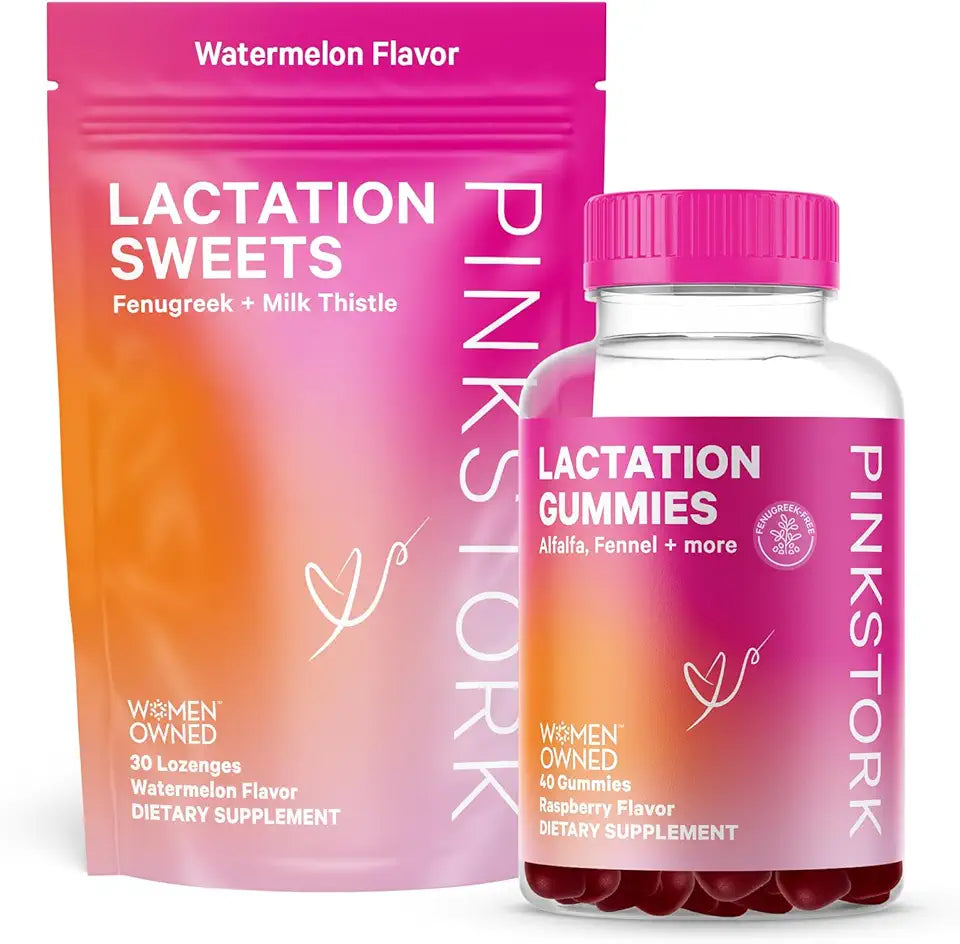 Lactation Gummies and Sweets Supplement Duo with Milk Thistle, Alfalfa, and Fenugreek E73802