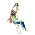 80' Red Kids' Backyard Zipline Kit with Adjustable Seat Y591