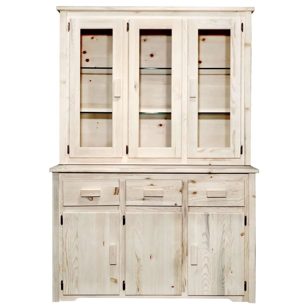 Natural Lacquered Wood China Hutch I622